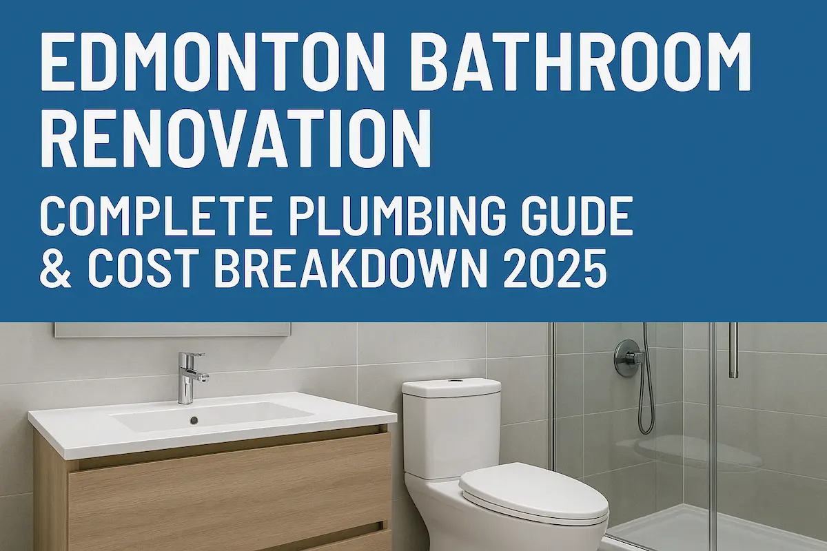 Modern bathroom renovation with updated plumbing in Edmonton home